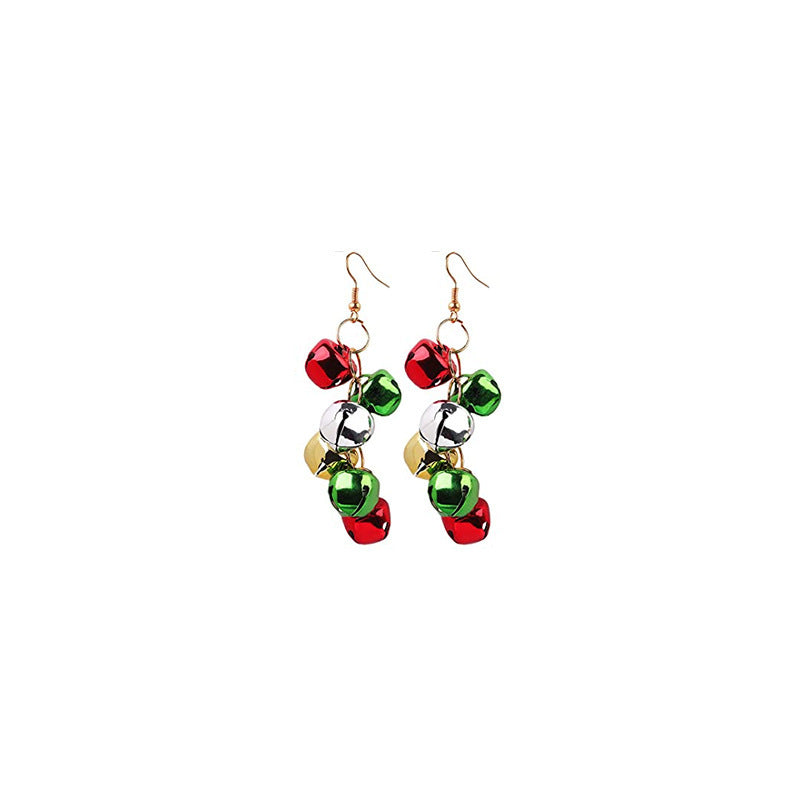 Wholesale Christmas Series Fashion Alloy Christmas Tree Old Man Bell Elk Candy Cane Earrings